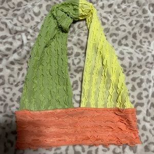 Multicolor halter top